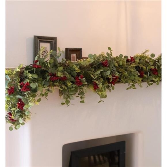 6FT Christmas 144 Branch Tips Cedar Garlands, Anna's Whimsy Artificial Pine - Picture 3 of 7